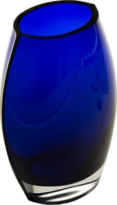 Oval Shaped 10In Cobalt Vase