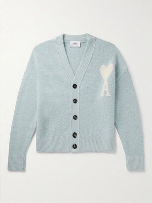 Logo-Intarsia Alpaca-Blend Cardigan