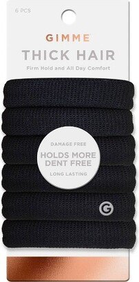 Gimme Beauty Thick Hair Bands - Black - 6ct