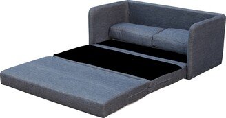 Phillip Dark Grey Loveseat with Pullout Bed