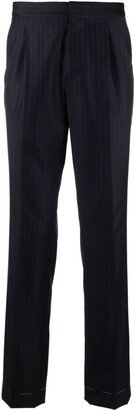 Tailored Cropped Striped Trousers