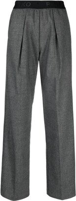 Logo-waistband trousers-AA