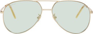 Gold Aviator Sunglasses