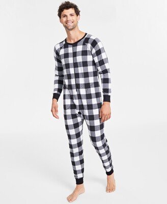 Matching Family Pajamas Men's Checkered One-Piece Pajamas, Created for Macy's