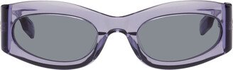 Purple Oval Sunglasses