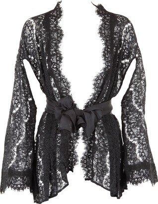 Eva Noir Kimono Backless Lace Kimono