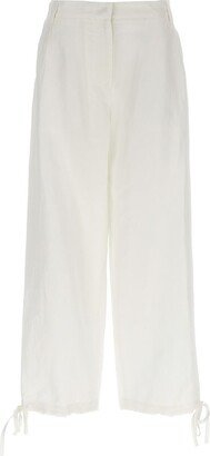 Elasticated-Ankles Wide-Leg Trousers-AB