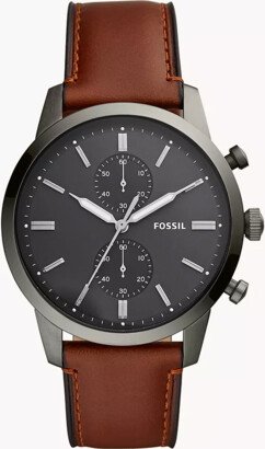 Townsman Chronograph Amber Leather Watch jewelry