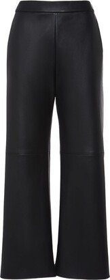 Orli faux leather wide pants