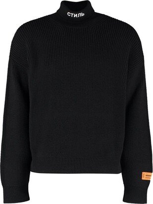 Ribbed Knit Rollneck Sweater