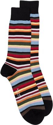 All-Over Stripe-Print Socks