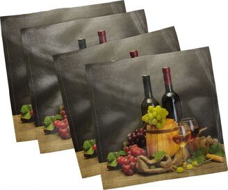 Winery Set of 4 Napkins, 12 x 12