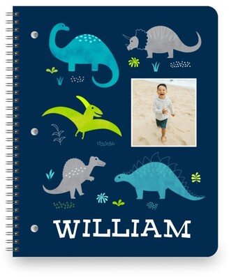 Notebooks: Dinosaur World Large Notebook, 8.5X11, Blue