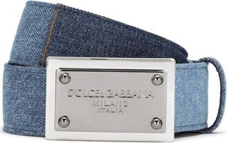 Denim-Patchwork Belt