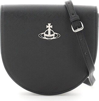 Saffiano Orb Plaque Crossbody Bag