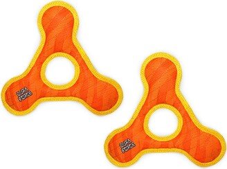 DuraForce Triangle Ring Tiger Orange-Yellow, 2-Pack Dog Toys