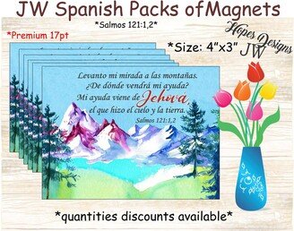 Jw Spanish Gifts/Salmos 1211, 2/Pack Of Magnets 4x3/Mountain Design/Jw Ministry/Jw.org/Best Life Ever/Pioneer Gift/Encouragement