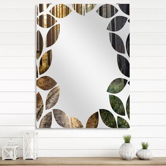 Designart 'Road in Thick Morning Forest' Landscape Printed Wall Mirror