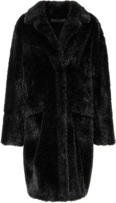 Faux-Fur Long-Sleeved Coat-AC