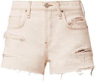 Lori High-Rise Distressed Denim Shorts