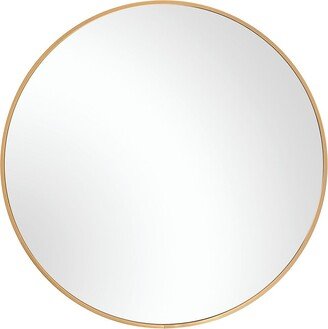 Hewson Brushed Gold Finish Plain Mirror