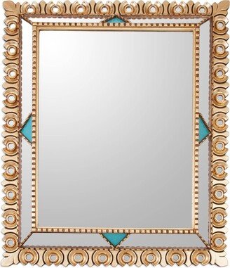 Handmade Colonial Herald Bronze Gilded Wood Mirror