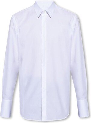 Long-Sleeved Buttoned Shirt-AQ