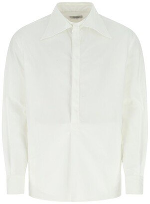 Pointed Collar Buttoned Shirt