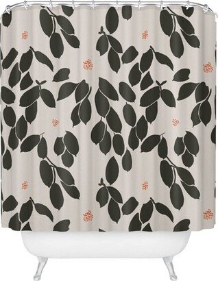 Megan Galante Zooey Zooey Magnolia Shower Curtain Beige