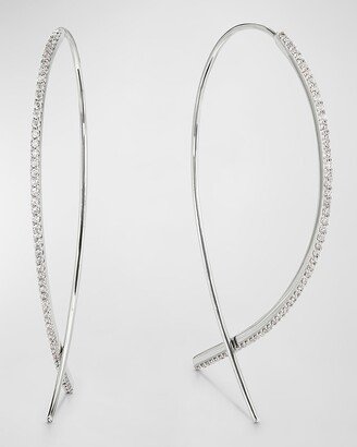 Flawless Diamond Upside-Down Hoop Earrings