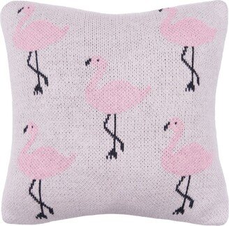 10 x 10 Flamingo Knitted Throw Pillow