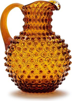 In Flore Caroline Crystal Glass Carafe, Hobnail, 2L, Amber