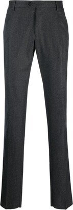 Mélange-Effect Virgin Wool Tailored Trousers