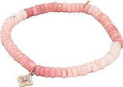 Moroccon Enamel Charm Beaded Bracelet in Rose