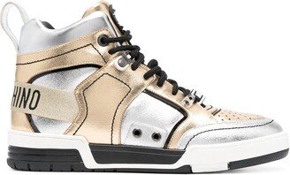 Logo-Print High-Top Sneakers-AJ