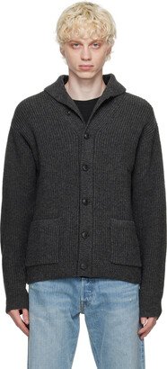 Gray Shawl Collar Cardigan