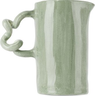 Harlie Brown Studio Green Marble Wiggle Jug