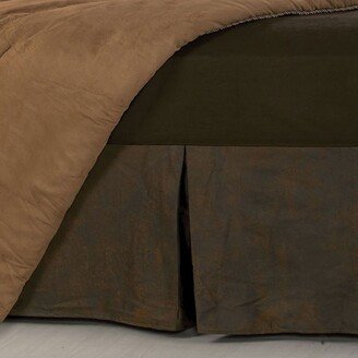 Paseo Road by Chocolate Brown Faux Leather Bed Skirt, 1PC