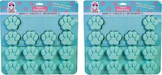 American Pet Supplies Paw Print 3 In 1 Silicone Baking Treat Tray