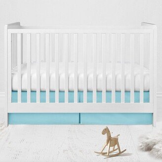 Solid Aqua Crib/Toddler Bed Skirt