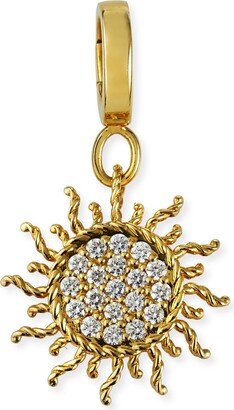 18k Gold & Diamond Sun Charm