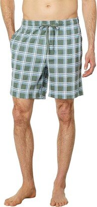 Plaid Sleep Shorts (Seaside Fire) Men's Shorts