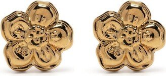 Gold-Plated Flora Stud Earrings