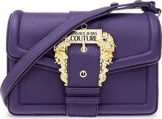 Baroque Buckle Foldover Top Satchel Bag