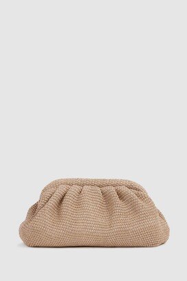 Natural Gia Raffia Clutch Bag