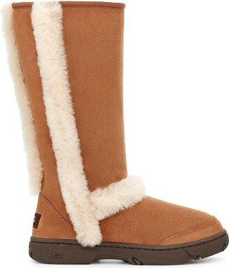 Sunburst Suede & Shearling Tall Boots