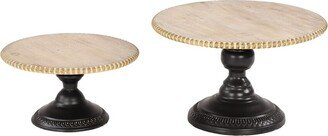 Peyton Lane Set Of 2 Rustic Round Cake Stands