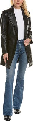 Teresa Wrap Leather Coat