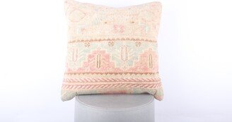 Pillow Case, Turkish Kilim Pillow, Decorative Throw Handmade Boho Decor, Couch Vintage Cushion