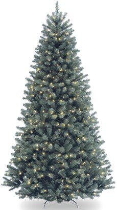 National Tree Company National Tree 7' North Valley Spruce Blue Hinged Tree with 550 Clear Lights